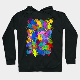 Colorful Cat Party Hoodie